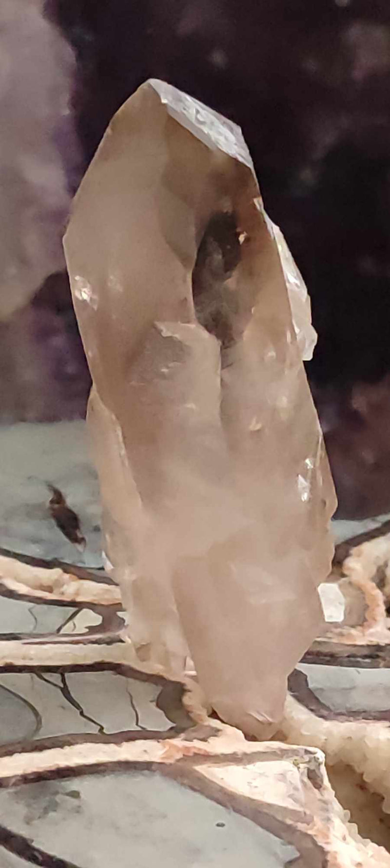 Chargez l&#39;image dans la visionneuse de la galerie, Quartz fumé du Brésil pointe brute Grade A++++ Quartz fumé Dans la besace du p&#39;tit Poucet (Boutique Officielle)
