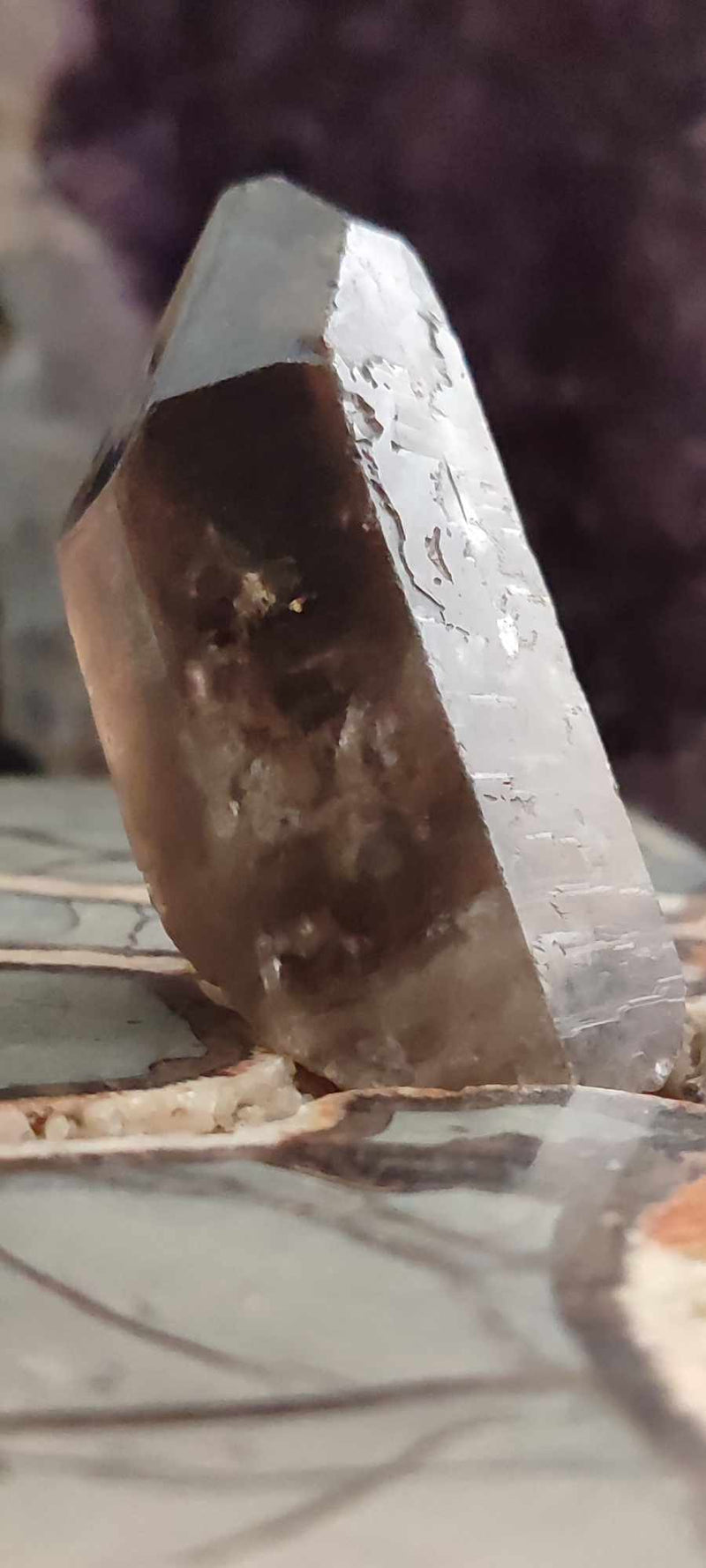 Chargez l&#39;image dans la visionneuse de la galerie, Quartz fumé du Brésil pointe brute Grade A++++ Quartz fumé pointe brute Dans la besace du p&#39;tit Poucet (Boutique Officielle)
