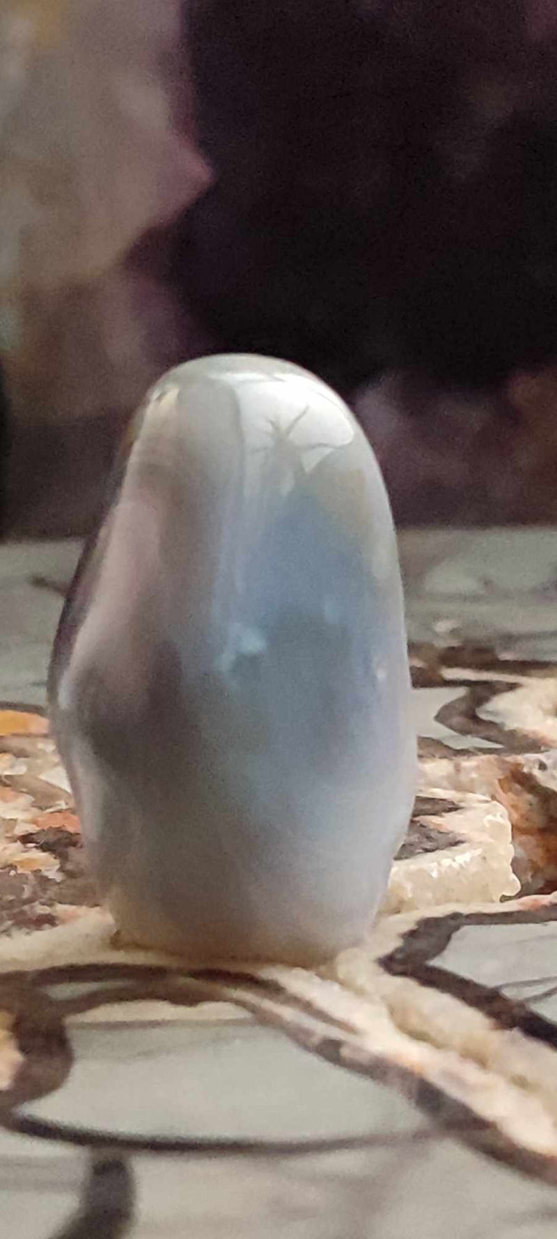 Cargue la imagen en el visor de la galería, Agate du Botswana, Afrique pierre roulée Grade A++++ Agate du Botswana pierre roulée Dans la besace du p&#39;tit Poucet (Boutique Officielle)
