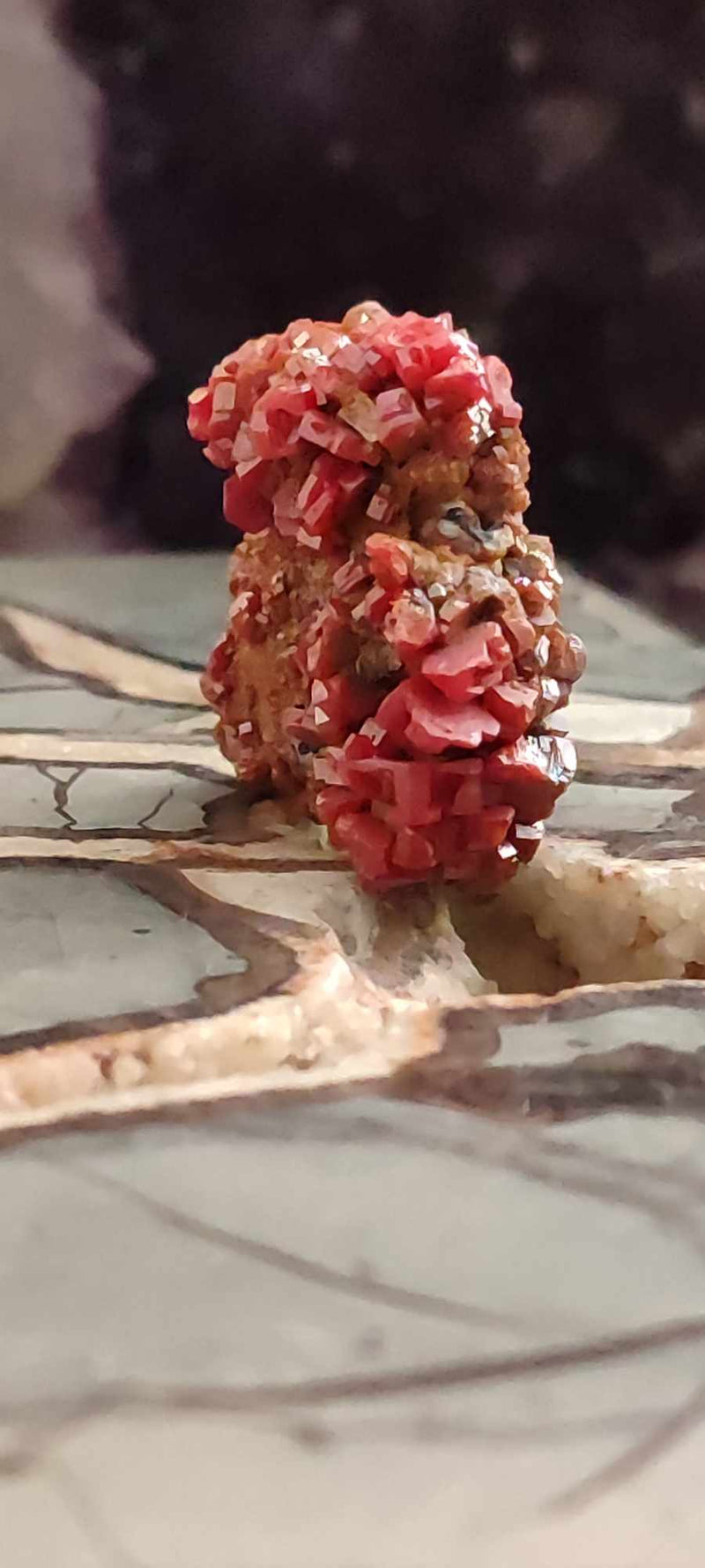 Chargez l&#39;image dans la visionneuse de la galerie, Vanadinite du Mexique pierre brute Grade A++++ Vanadinite du Mexique Dans la besace du p&#39;tit Poucet (Boutique Officielle)
