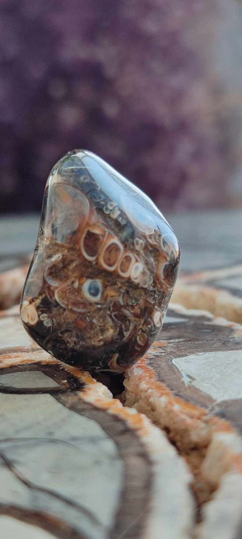 Cargue la imagen en el visor de la galería, Agate Turitelle d&#39;Urtuguay pierre roulée Grade A++++ Agate Turitelle pierre roulée Dans la besace du p&#39;tit Poucet (Boutique Officielle)
