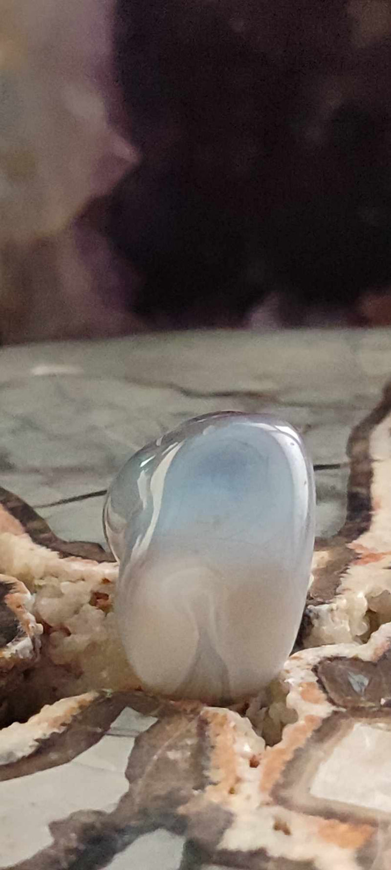 Cargue la imagen en el visor de la galería, Agate du Botswana, Afrique pierre roulée Grade A++++ Agate du Botswana pierre roulée Dans la besace du p&#39;tit Poucet (Boutique Officielle)
