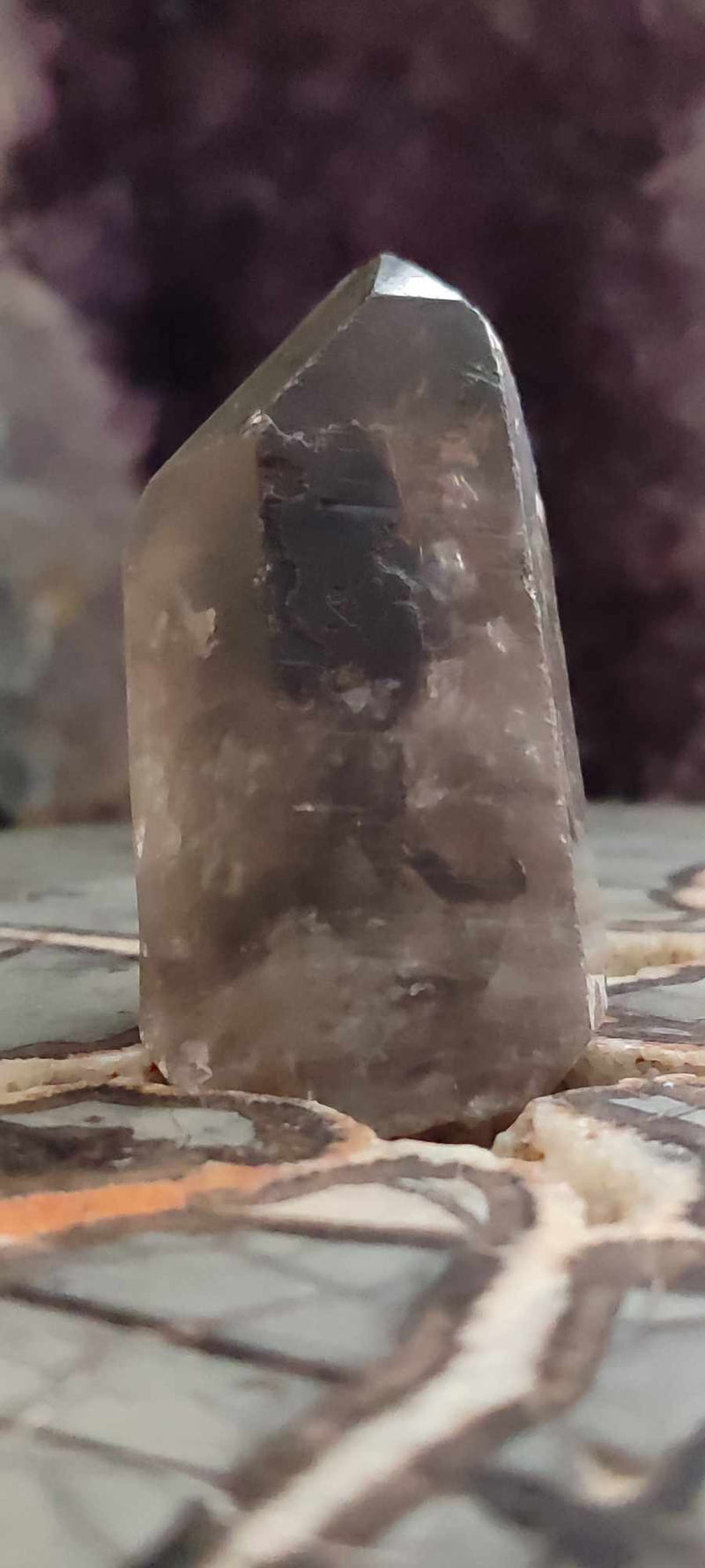 Chargez l&#39;image dans la visionneuse de la galerie, Quartz fumé du Brésil pointe brute Grade A++++ Quartz fumé pointe brute Dans la besace du p&#39;tit Poucet (Boutique Officielle)
