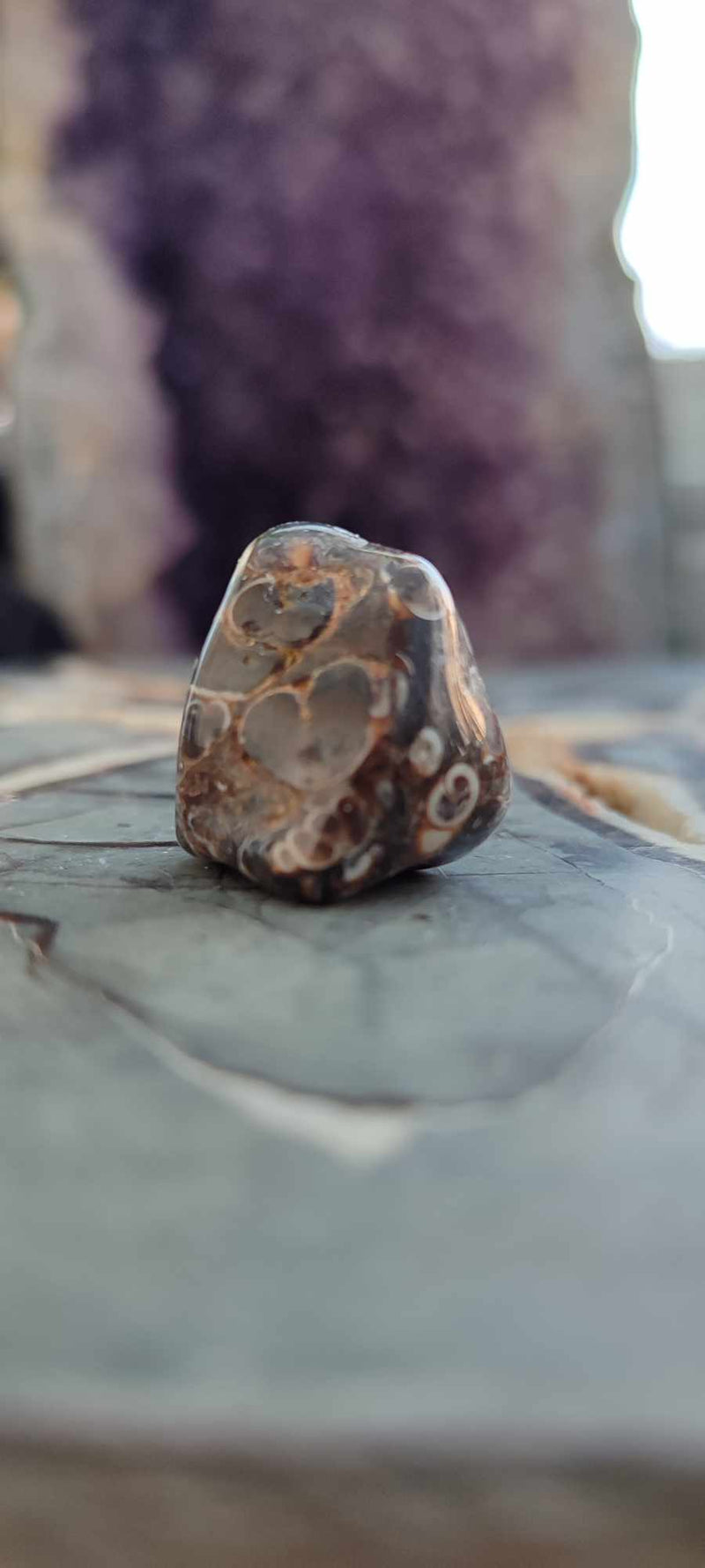 Chargez l&#39;image dans la visionneuse de la galerie, Agate Turitelle d&#39;Uruguay pierre roulée Grade A++++ Agate Turitelle pierre roulée Dans la besace du p&#39;tit Poucet (Boutique Officielle)
