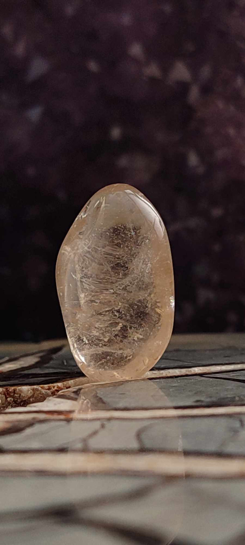 Chargez l&#39;image dans la visionneuse de la galerie, Citrine claire naturelle et véritable du Brésil pierre roulée Grade A++++ Citrine pierre roulée Dans la besace du p&#39;tit Poucet (Boutique Officielle)
