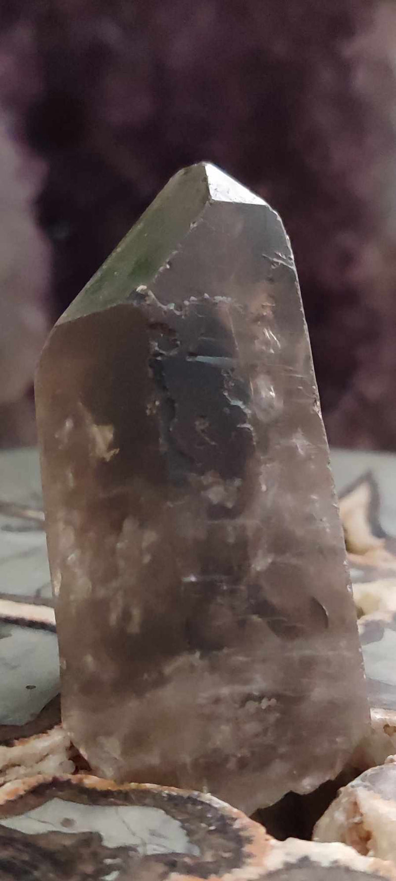 Chargez l&#39;image dans la visionneuse de la galerie, Quartz fumé du Brésil pointe brute Grade A++++ Quartz fumé pointe brute Dans la besace du p&#39;tit Poucet (Boutique Officielle)
