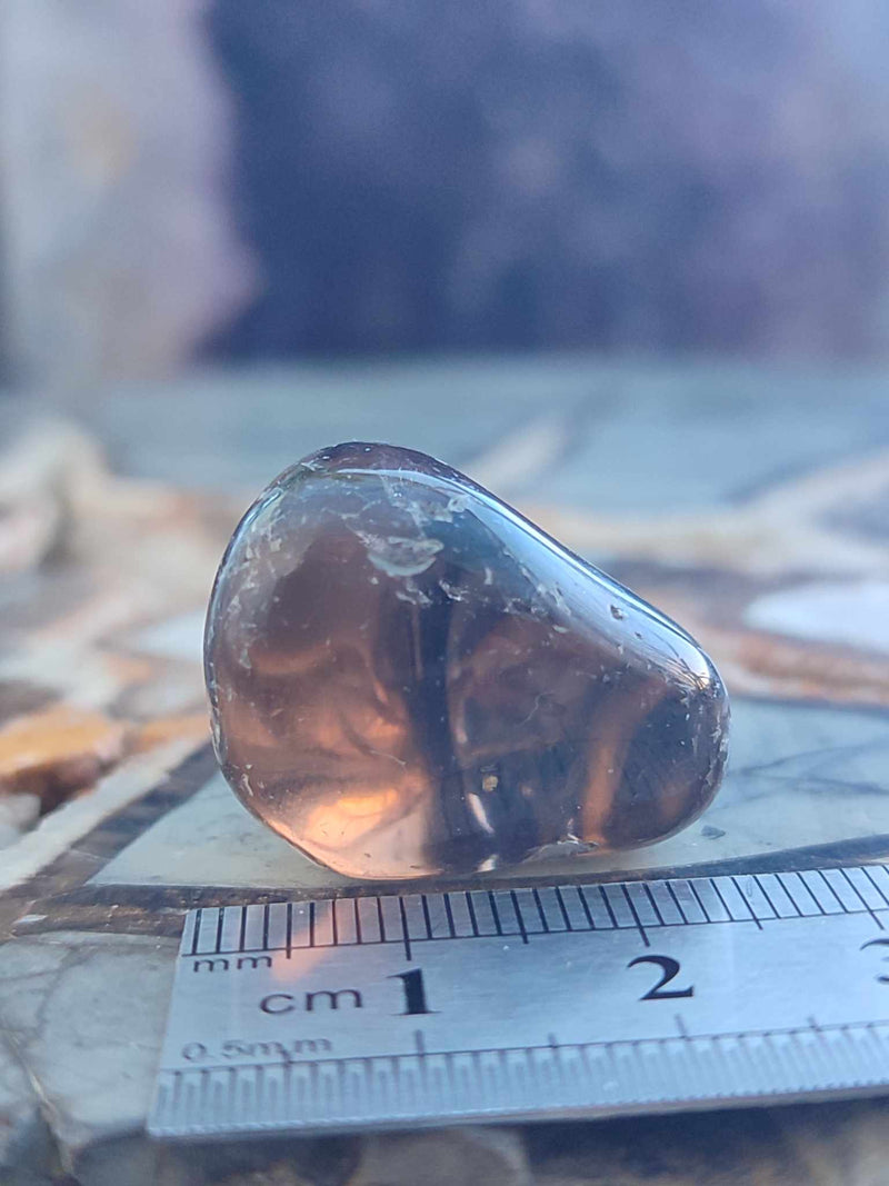 Chargez l&#39;image dans la visionneuse de la galerie, Quartz fumé du Brésil pîerre roulée Grade A++++ Quartz fumé du Brésil pierre roulée Dans la besace du p&#39;tit Poucet (Boutique Officielle)
