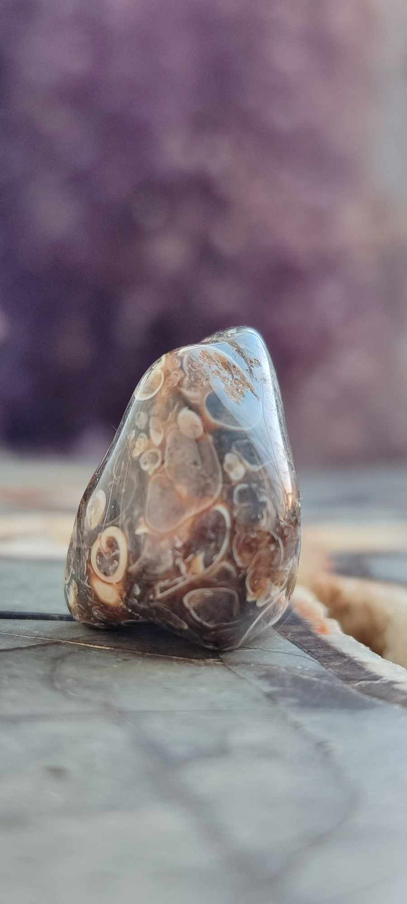 Chargez l&#39;image dans la visionneuse de la galerie, Agate Turitelle d&#39;Uruguay pierre roulée Grade A++++ Agate Turitelle pierre roulée Dans la besace du p&#39;tit Poucet (Boutique Officielle)
