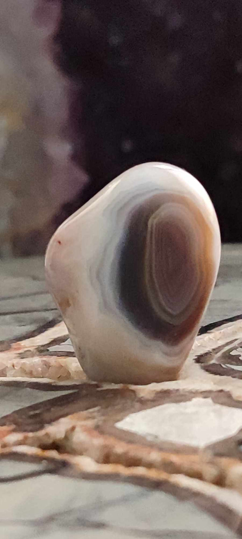 Cargue la imagen en el visor de la galería, Agate du Botswana, Afrique pierre roulée Grade A++++ Agate du Botswana pierre roulée Dans la besace du p&#39;tit Poucet (Boutique Officielle)
