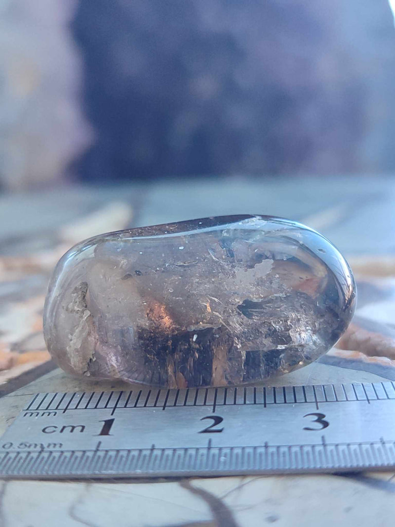 Laden Sie das Bild in Galerie -Viewer, Quartz fumé du Brésil pierre roulée Grade A++++ Quartz fumé du brésil pierre roulée Dans la besace du p&#39;tit Poucet (Boutique Officielle)
