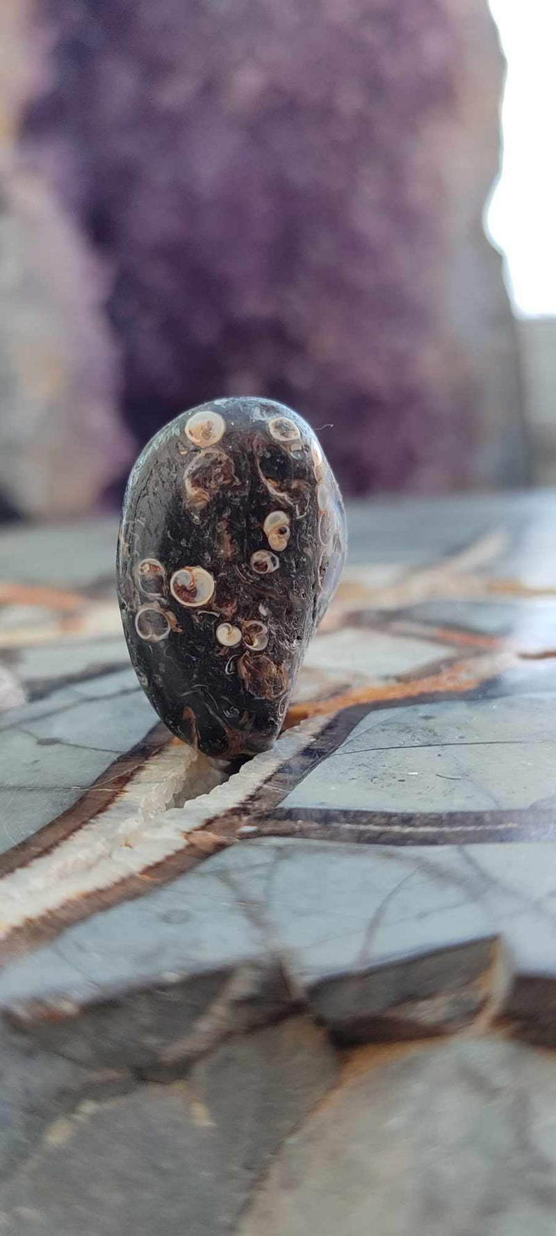 Chargez l&#39;image dans la visionneuse de la galerie, Agate Turitelle d&#39;Uruguay pierre roulée Grade A++++ Agate Turitelle pierre roulée Dans la besace du p&#39;tit Poucet (Boutique Officielle)
