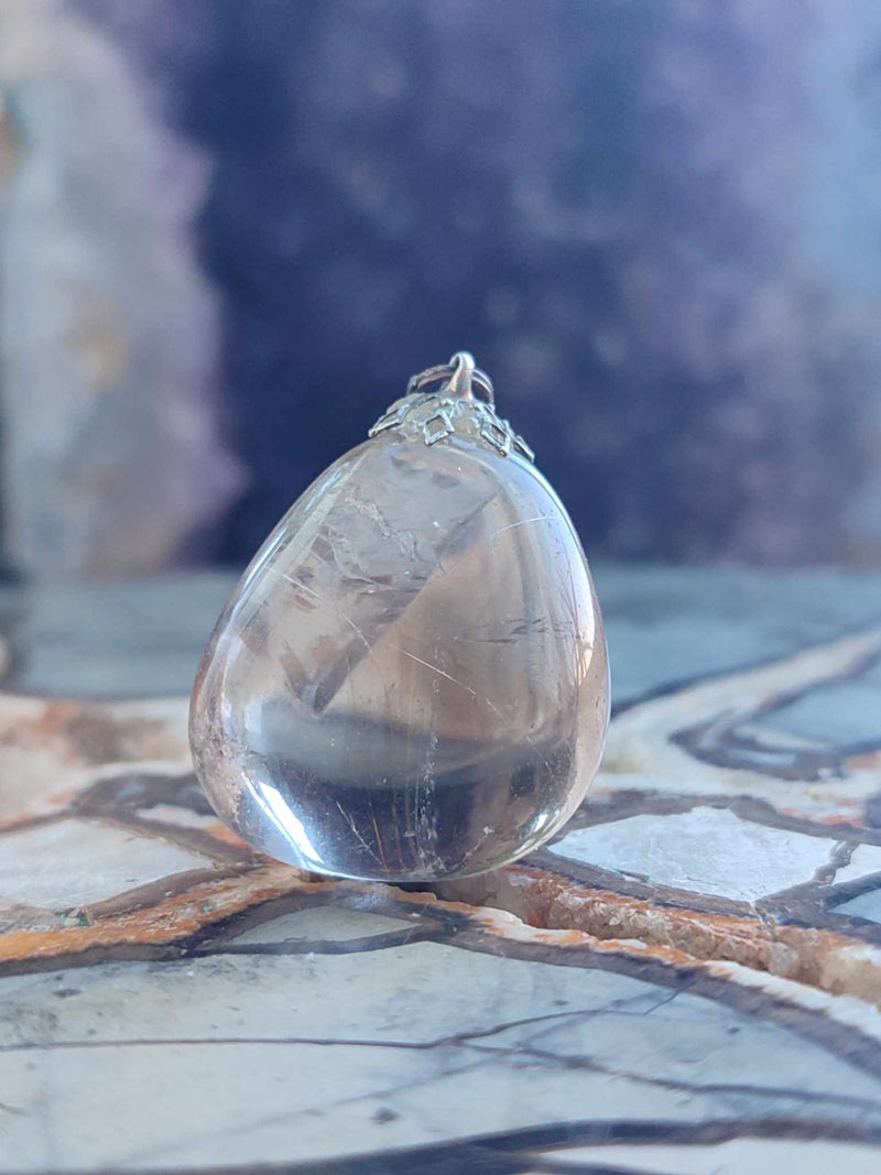 Chargez l&#39;image dans la visionneuse de la galerie, Quartz fumé du Brésil pendentif Grade A++++ Quartz fumé du Brésil pendentif Dans la besace du p&#39;tit Poucet (Boutique Officielle)
