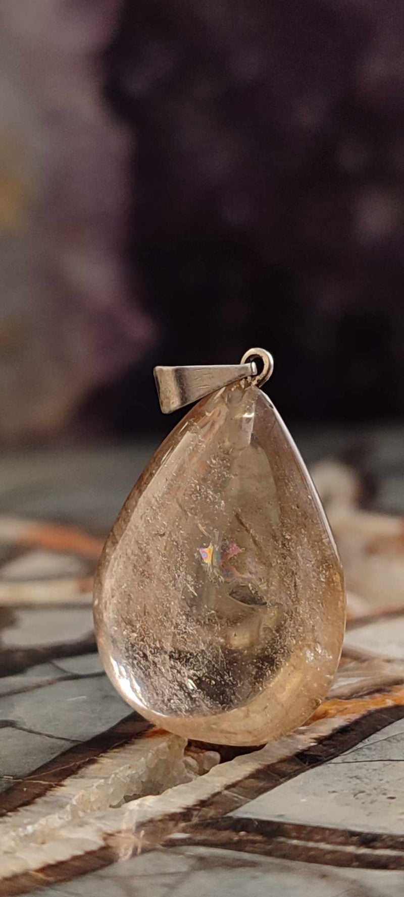 Chargez l&#39;image dans la visionneuse de la galerie, Citrine naturelle et véritable du Brésil pendentif Grade A++++ (fourni avec cordon) Citrine naturelle pendentif Dans la besace du p&#39;tit Poucet (Boutique Officielle)
