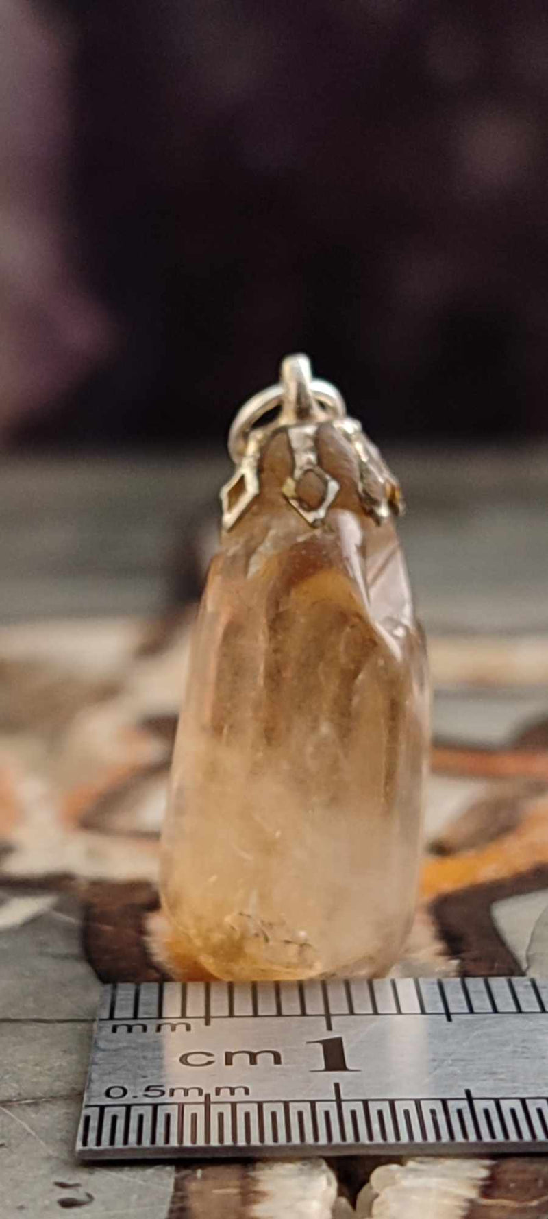 Chargez l&#39;image dans la visionneuse de la galerie, Citrine naturelle et véritable du Brésil pendentif Grade A++++ Citrine naturelle pendentif Dans la besace du p&#39;tit Poucet (Boutique Officielle)
