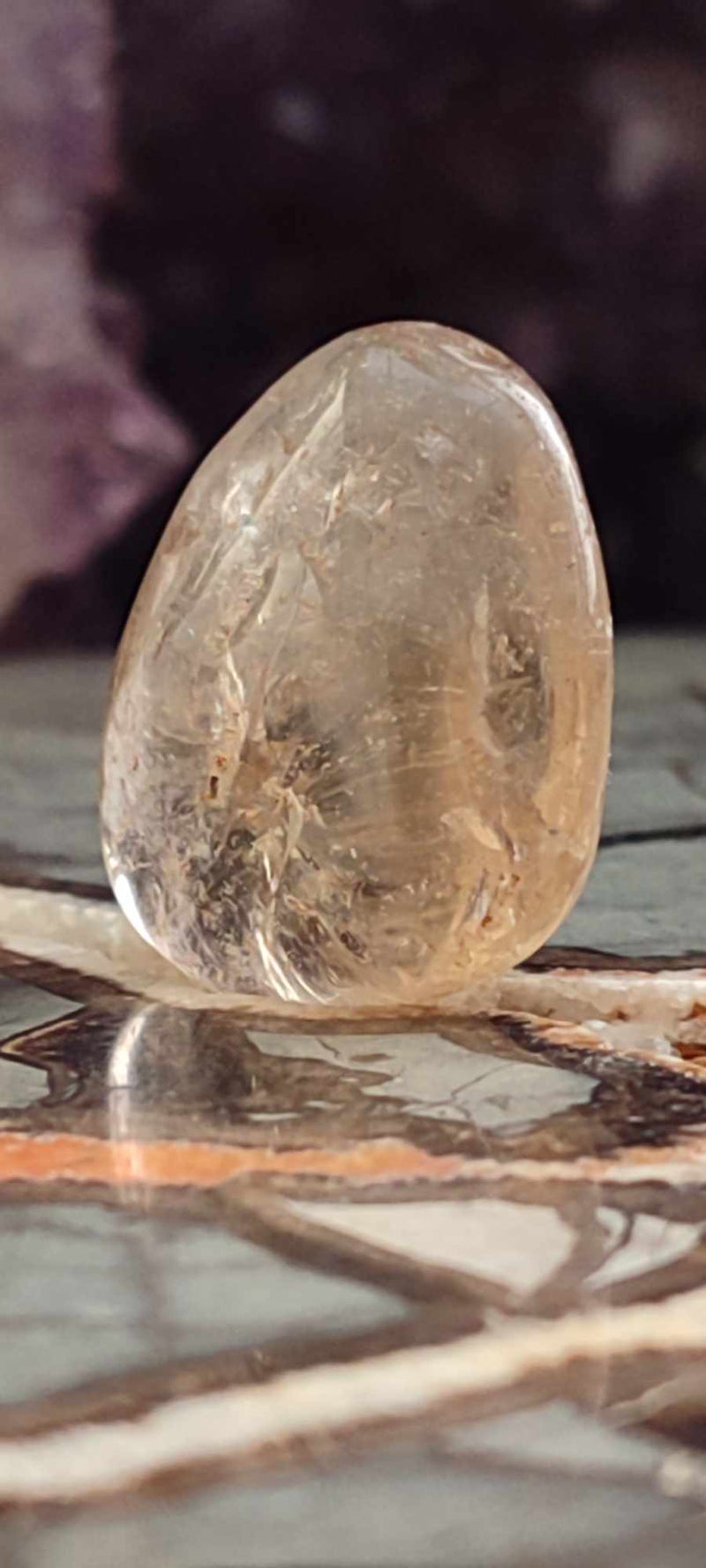 Cargue la imagen en el visor de la galería, Citrine claire naturelle et véritable du Brésil pierre roulée Grade A++++ Citrine pierre roulée Dans la besace du p&#39;tit Poucet (Boutique Officielle)
