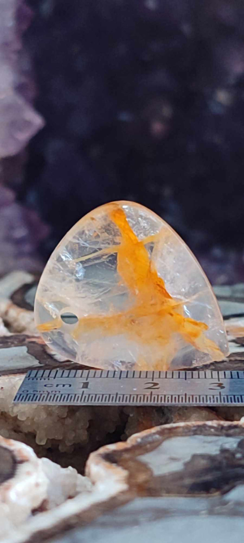 Carica immagine in Galleria Viewer, Quartz Hématoïde guérisseur du Brésil médiator Grade A++++ Quartz Hématoïde guérisseur médiator Dans la besace du p&#39;tit Poucet (Boutique Officielle)
