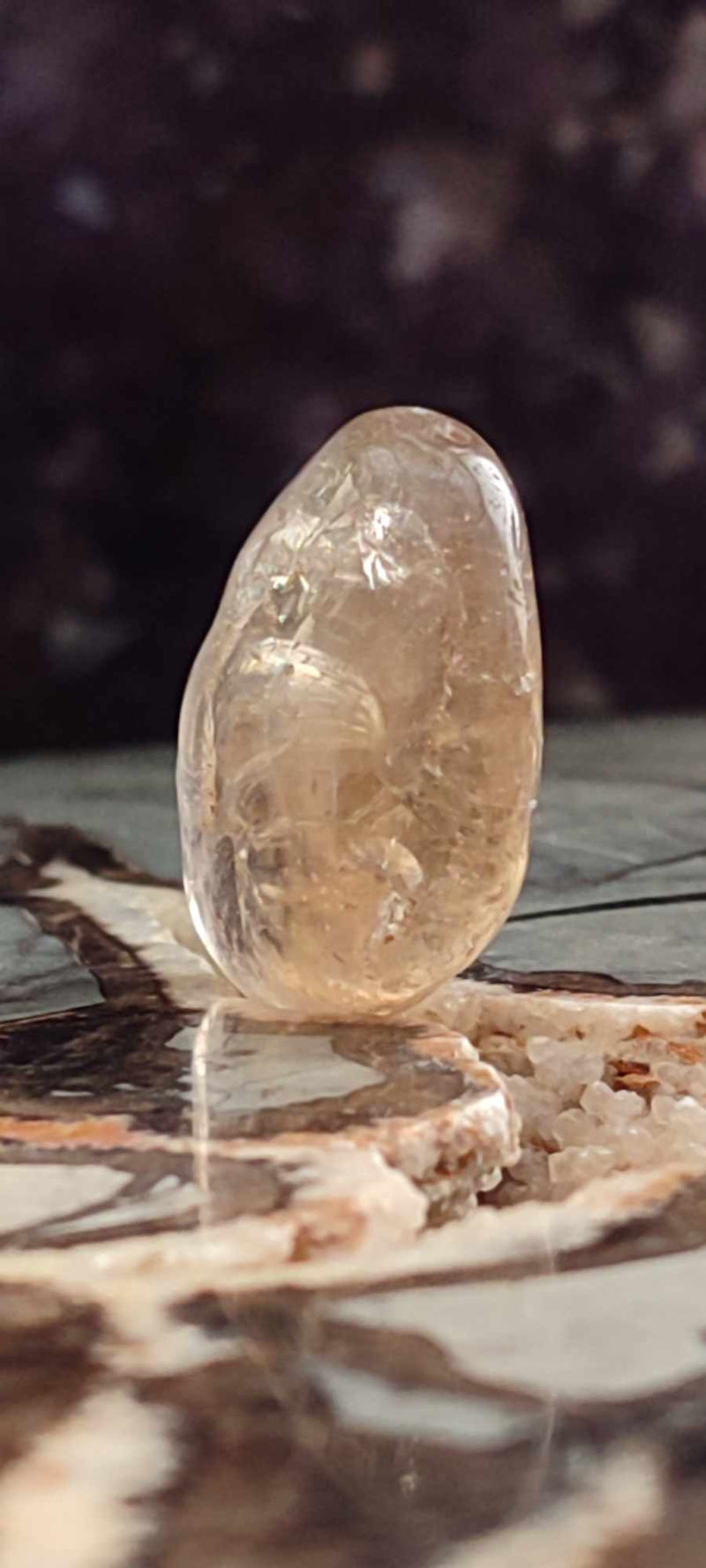 Cargue la imagen en el visor de la galería, Citrine claire naturelle et véritable du Brésil pierre roulée Grade A++++ Citrine pierre roulée Dans la besace du p&#39;tit Poucet (Boutique Officielle)
