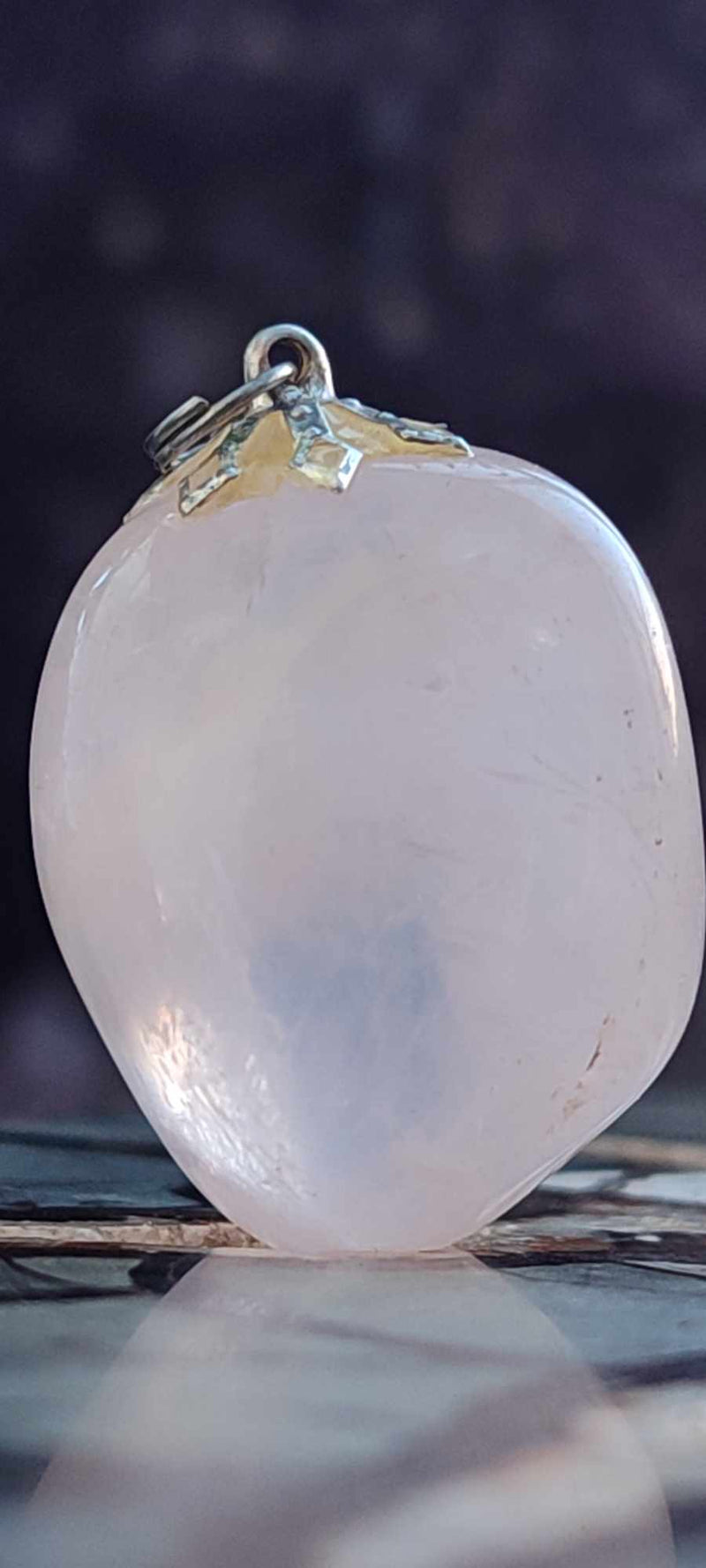 Chargez l&#39;image dans la visionneuse de la galerie, Quartz rose du Brésil pendentif grade A++++ (fourni avec cordon) Quartz rose pendentif Dans la besace du p&#39;tit Poucet (Boutique Officielle)
