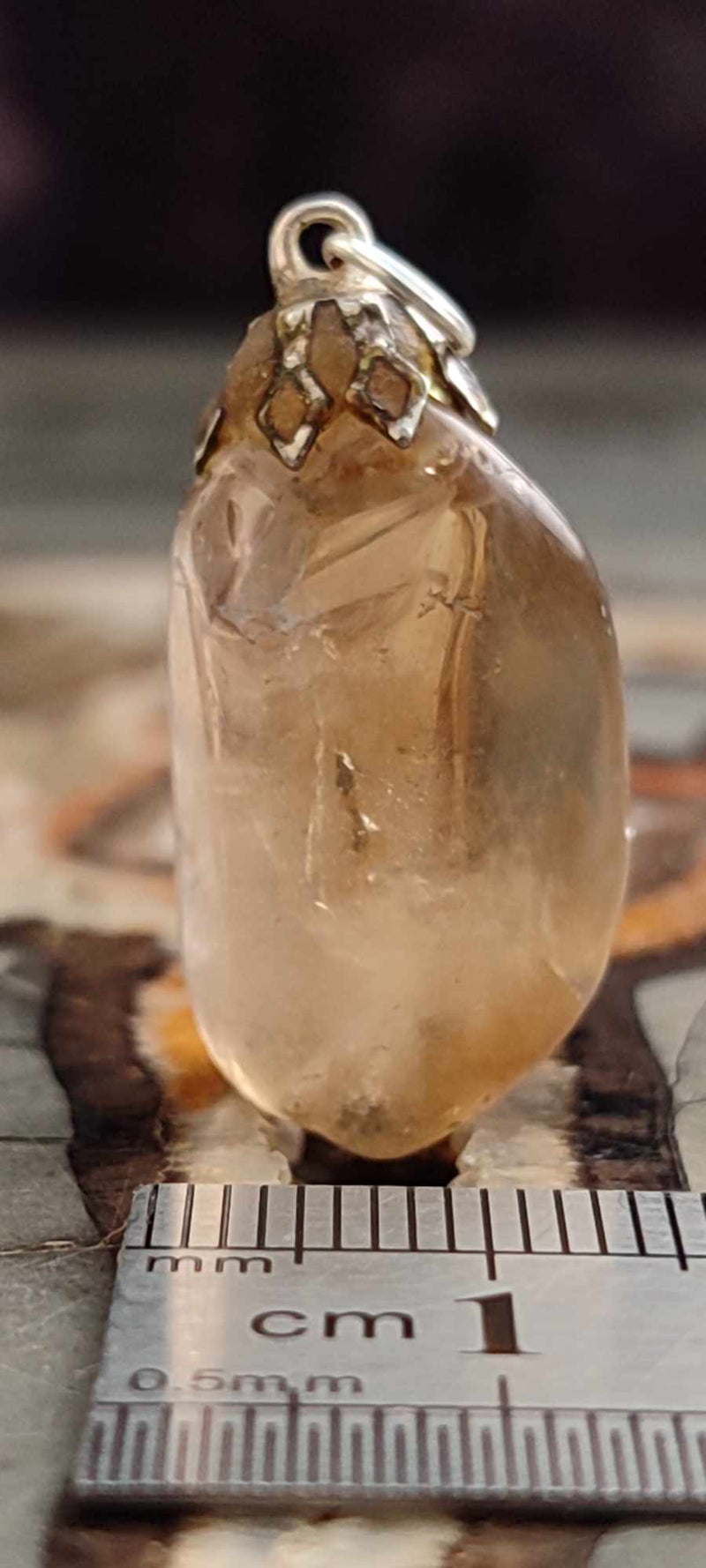 Chargez l&#39;image dans la visionneuse de la galerie, Citrine naturelle et véritable du Brésil pendentif Grade A++++ Citrine naturelle pendentif Dans la besace du p&#39;tit Poucet (Boutique Officielle)
