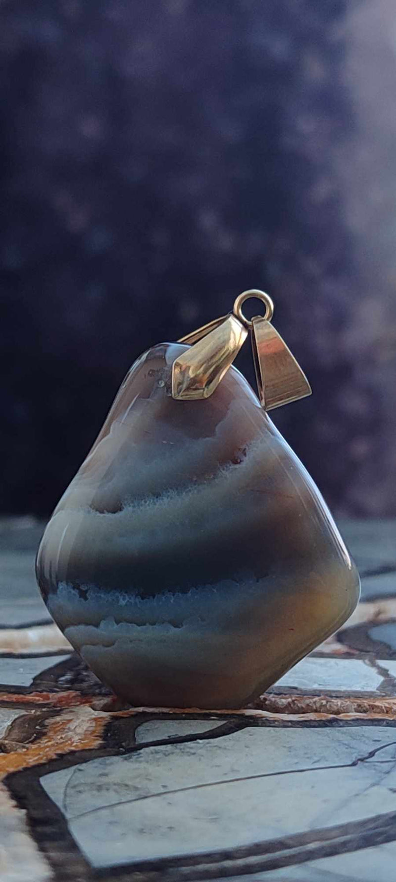 Load image into Gallery viewer, Agate du Botswana, Afrique pendentif Grade A++++ Agate du Botswana pendentif Dans la besace du p&#39;tit Poucet (Boutique Officielle)
