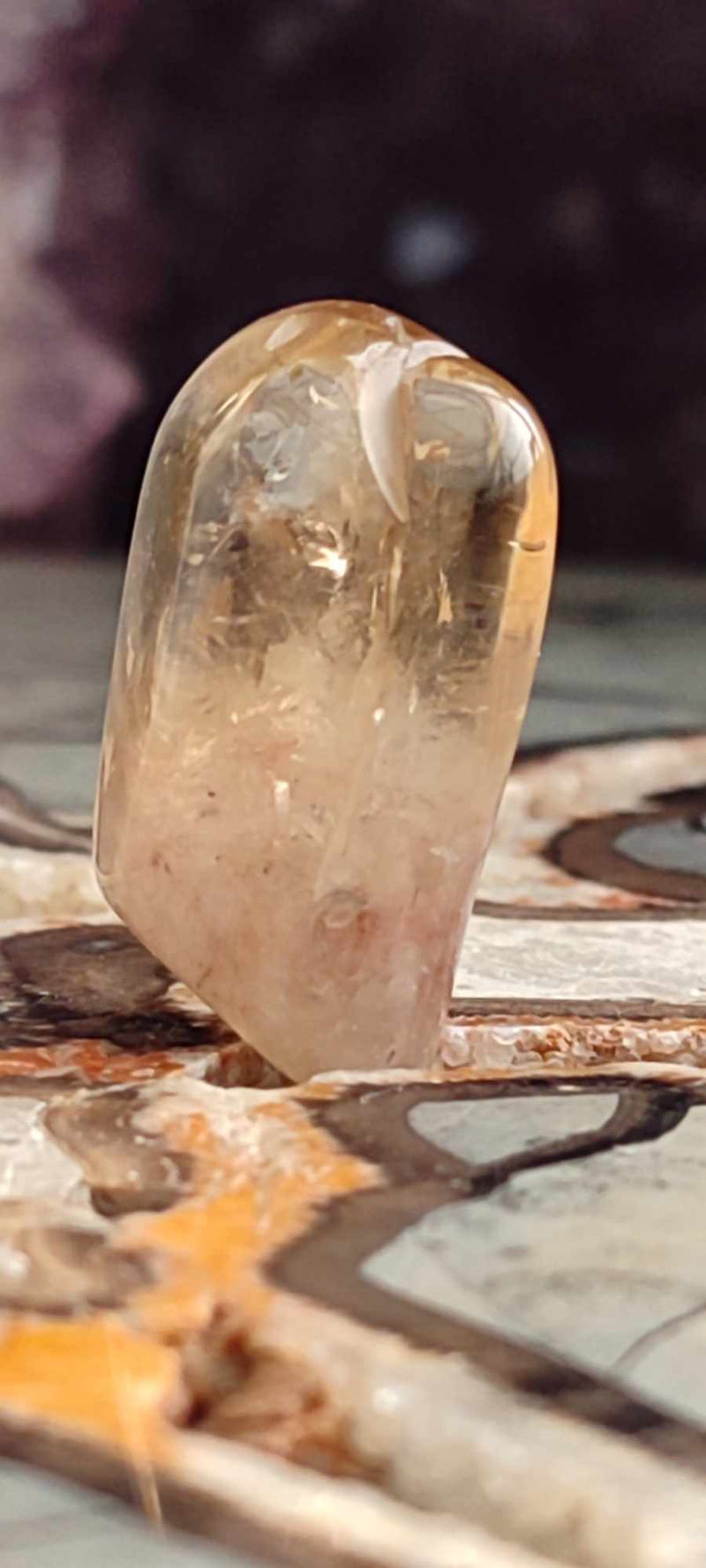 Cargue la imagen en el visor de la galería, Citrine naturelle et véritable du Brésil pierre roulée Grade A++++ Citrine pierre roulée Dans la besace du p&#39;tit Poucet (Boutique Officielle)
