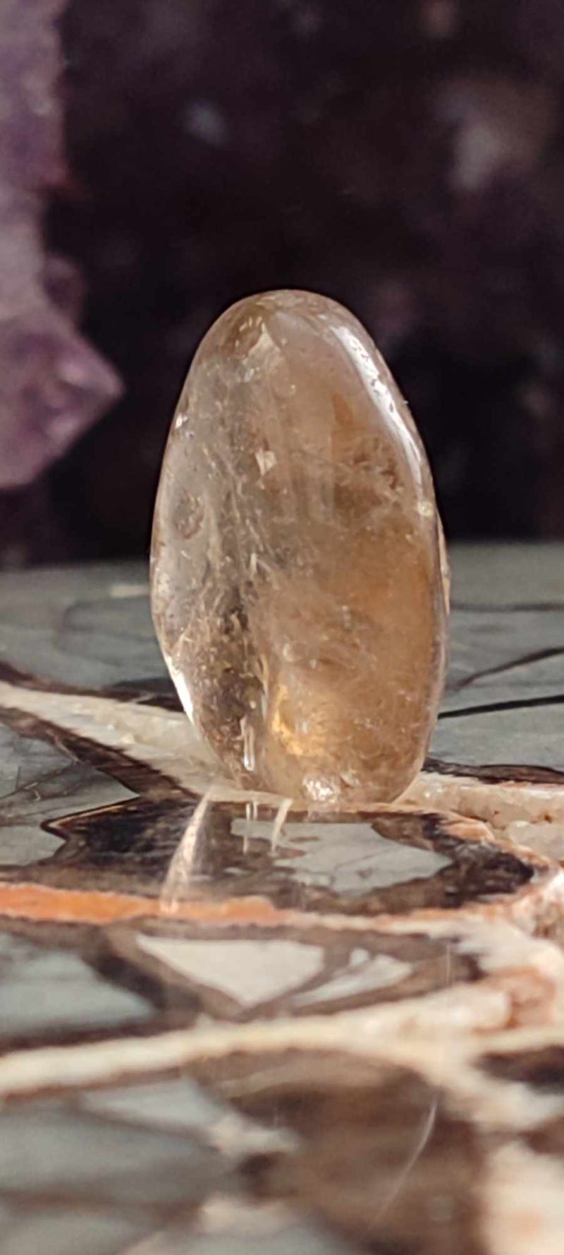 Cargue la imagen en el visor de la galería, Citrine claire naturelle et véritable du Brésil pierre roulée Grade A++++ Citrine pierre roulée Dans la besace du p&#39;tit Poucet (Boutique Officielle)
