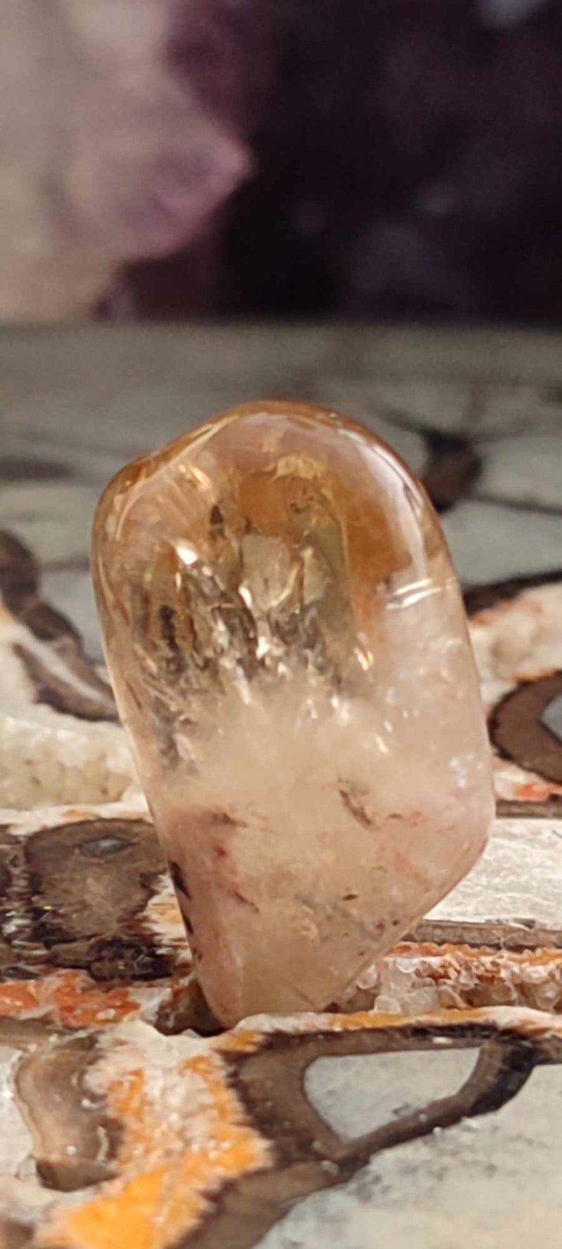 Cargue la imagen en el visor de la galería, Citrine naturelle et véritable du Brésil pierre roulée Grade A++++ Citrine pierre roulée Dans la besace du p&#39;tit Poucet (Boutique Officielle)
