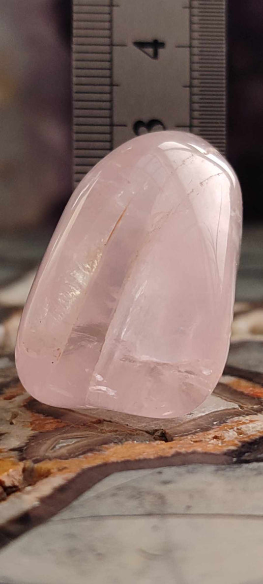 Quartz rose du Brésil, pierre roulée Grade A++++ Pendule Quartz rose Dans la besace du p'tit Poucet (Boutique Officielle)