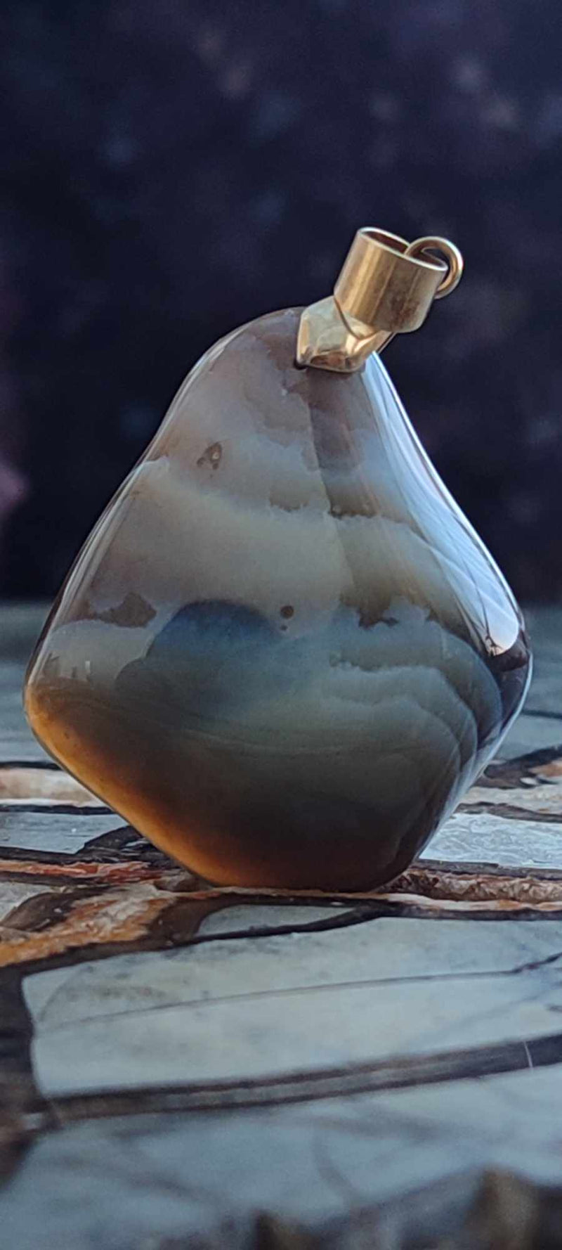 Load image into Gallery viewer, Agate du Botswana, Afrique pendentif Grade A++++ Agate du Botswana pendentif Dans la besace du p&#39;tit Poucet (Boutique Officielle)
