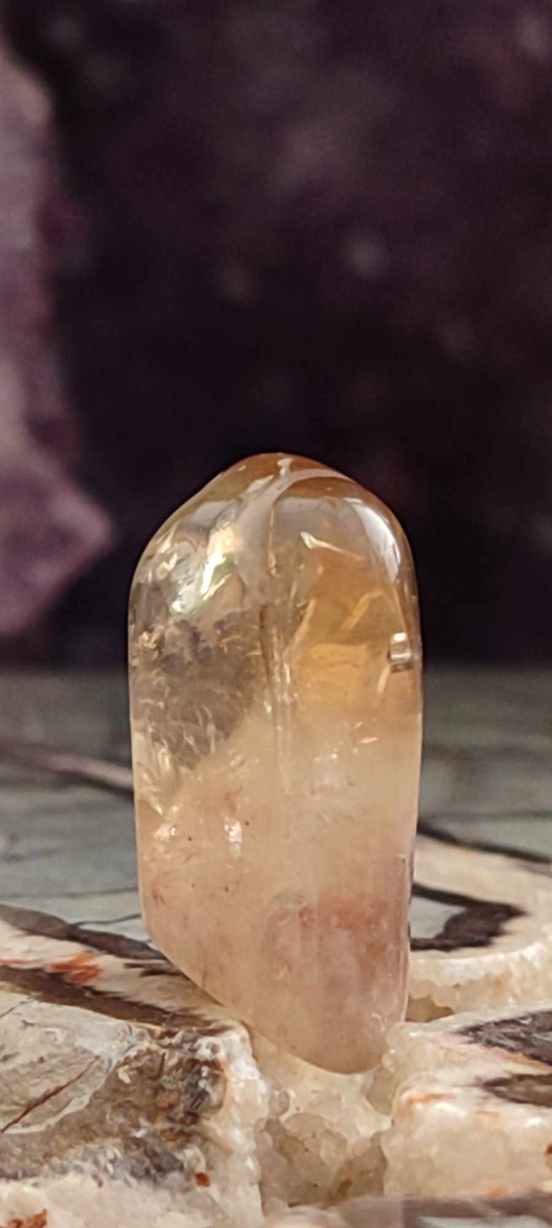 Cargue la imagen en el visor de la galería, Citrine naturelle et véritable du Brésil pierre roulée Grade A++++ Citrine pierre roulée Dans la besace du p&#39;tit Poucet (Boutique Officielle)
