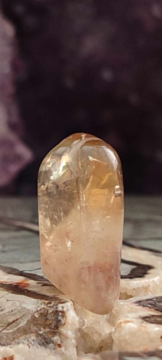 Citrine naturelle et véritable du Brésil pierre roulée Grade A++++ Citrine pierre roulée Dans la besace du p'tit Poucet (Boutique Officielle)