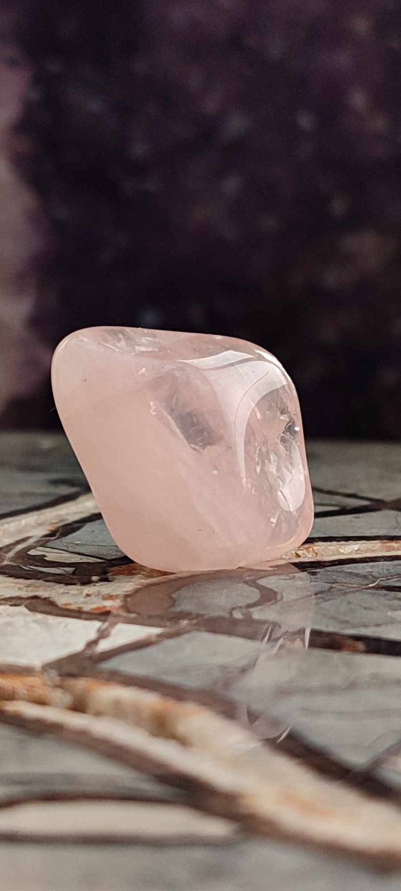 Laden Sie das Bild in Galerie -Viewer, Quartz rose du Brésil, pierre roulée Grade A++++ quartz rose pierre roulée Dans la besace du p&#39;tit Poucet (Boutique Officielle)
