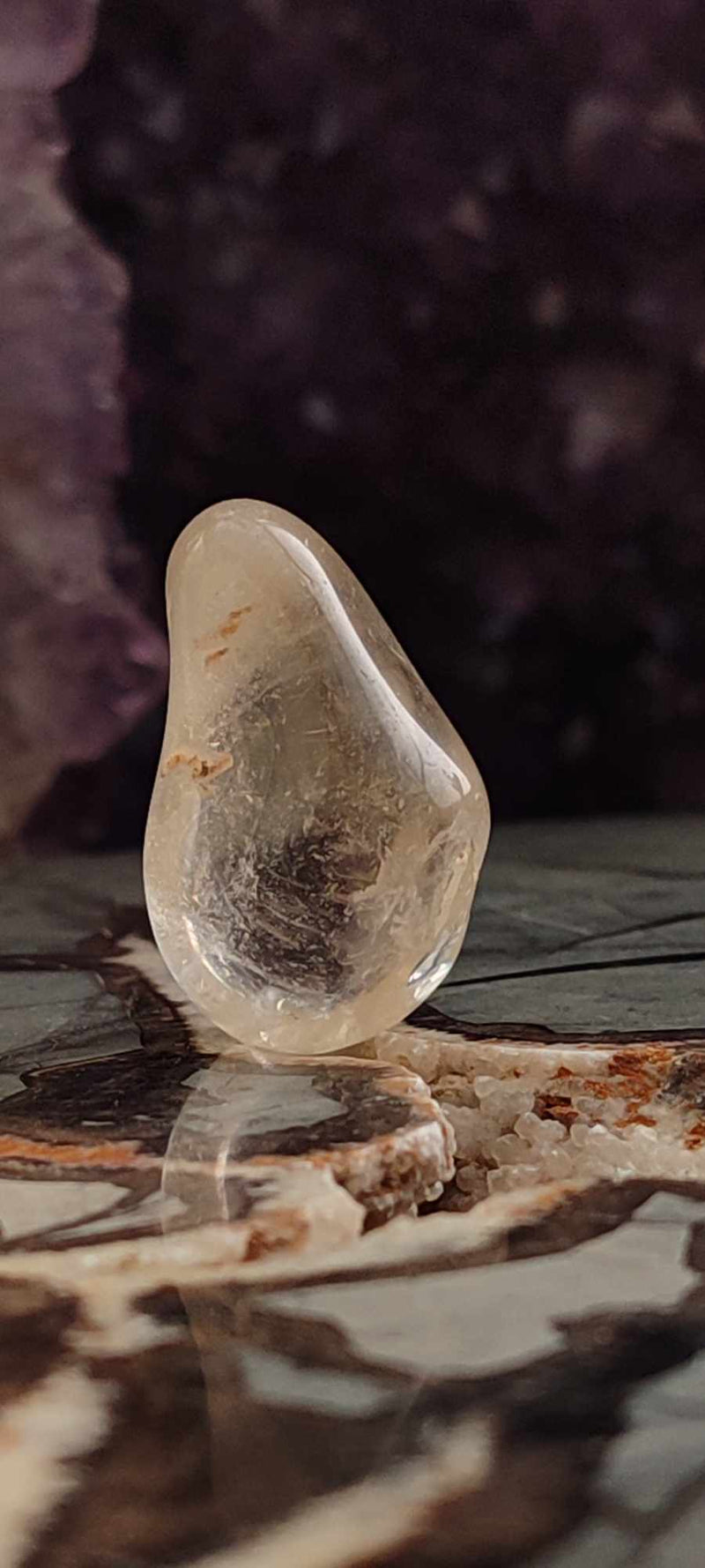 Cargue la imagen en el visor de la galería, Citrine claire naturelle et véritable du Brésil pierre roulée Grade A++++ Citrine pierre roulée Dans la besace du p&#39;tit Poucet (Boutique Officielle)
