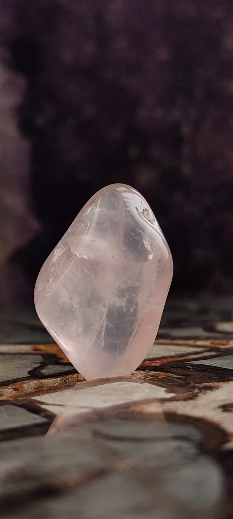 Chargez l&#39;image dans la visionneuse de la galerie, Quartz rose du Brésil, pierre roulée Grade A++++ quartz rose pierre roulée Dans la besace du p&#39;tit Poucet (Boutique Officielle)
