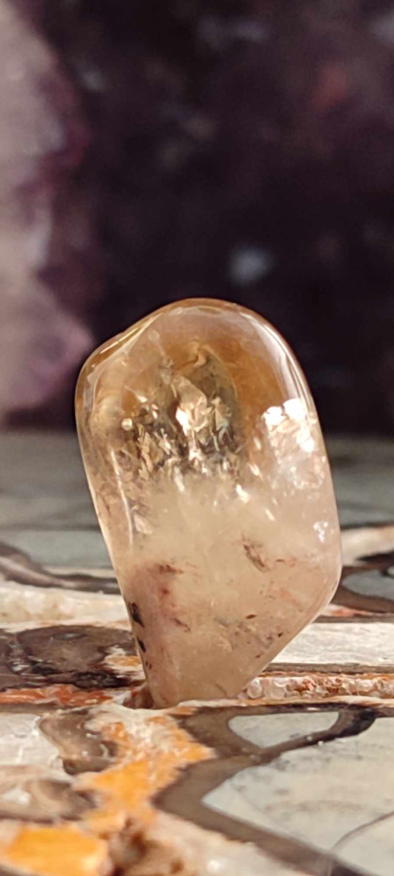 Cargue la imagen en el visor de la galería, Citrine naturelle et véritable du Brésil pierre roulée Grade A++++ Citrine pierre roulée Dans la besace du p&#39;tit Poucet (Boutique Officielle)
