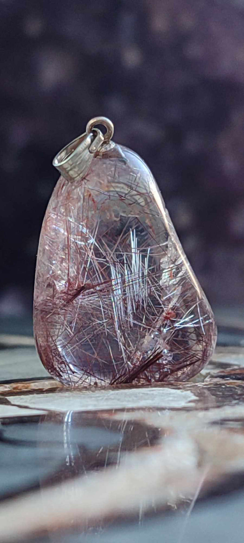 Load image into Gallery viewer, Quartz rutile du Brésil, pendentif Grade A++++ Quartz rutile pendentif Dans la besace du p&#39;tit Poucet (Boutique Officielle)
