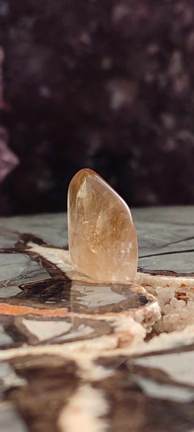 Cargue la imagen en el visor de la galería, Citrine naturelle et véritable du Brésil pierre roulée Grade A++++ Citrine pierre roulée Dans la besace du p&#39;tit Poucet (Boutique Officielle)
