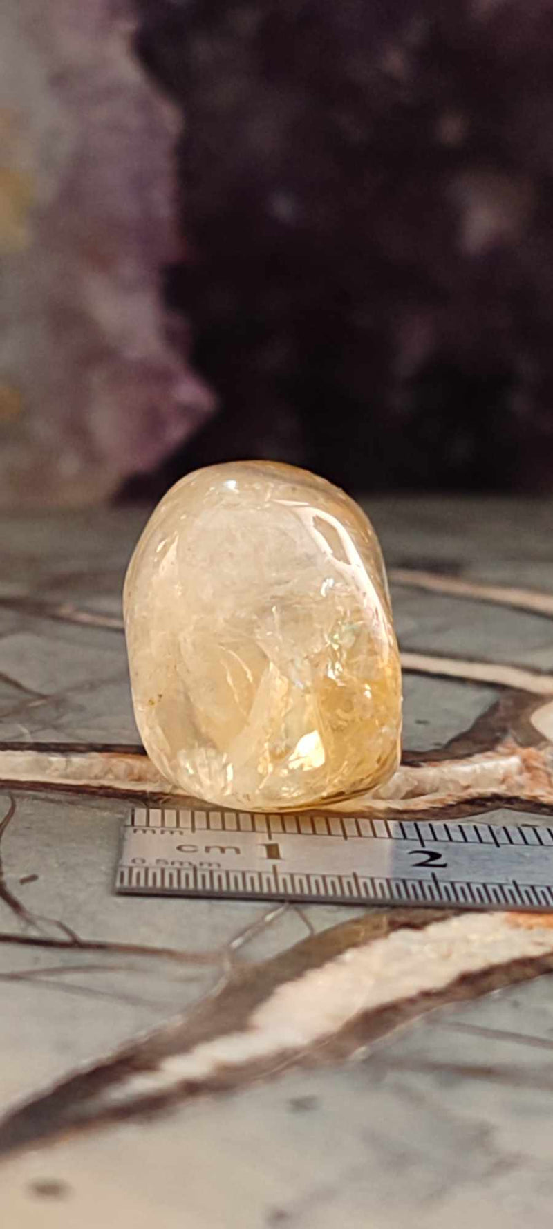 Chargez l&#39;image dans la visionneuse de la galerie, Citrine naturelle et véritable du Brésil pierre roulée Grade A++++ Citrine pierre roulée Dans la besace du p&#39;tit Poucet (Boutique Officielle)
