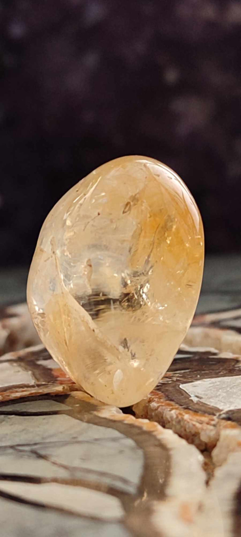 Chargez l&#39;image dans la visionneuse de la galerie, Citrine naturelle et véritable du Brésil pierre roulée Grade A++++ Citrine pierre roulée Dans la besace du p&#39;tit Poucet (Boutique Officielle)
