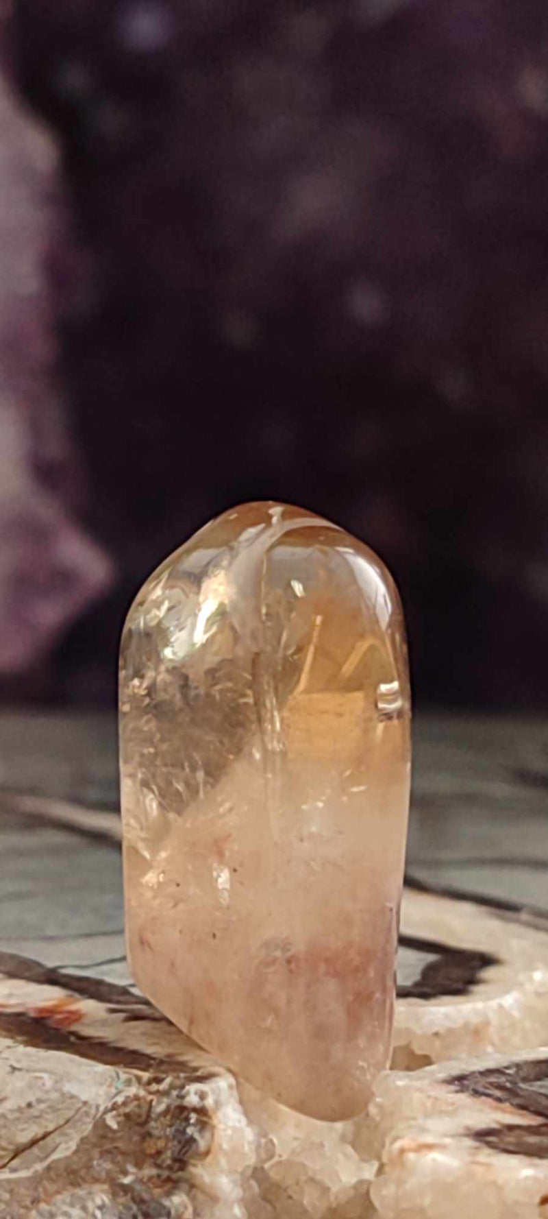 Cargue la imagen en el visor de la galería, Citrine naturelle et véritable du Brésil pierre roulée Grade A++++ Citrine pierre roulée Dans la besace du p&#39;tit Poucet (Boutique Officielle)
