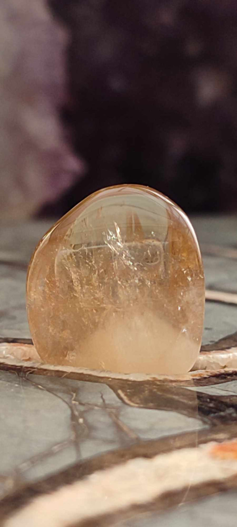 Cargue la imagen en el visor de la galería, Citrine naturelle et véritable du Brésil pierre roulée Grade A++++ Citrine pierre roulée Dans la besace du p&#39;tit Poucet (Boutique Officielle)
