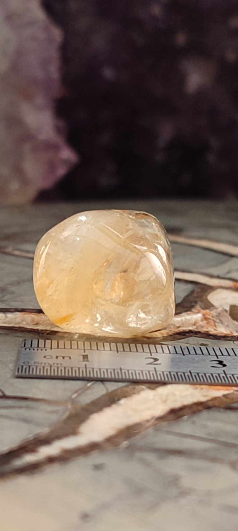 Chargez l&#39;image dans la visionneuse de la galerie, Citrine naturelle et véritable du Brésil pierre roulée Grade A++++ Citrine pierre roulée Dans la besace du p&#39;tit Poucet (Boutique Officielle)
