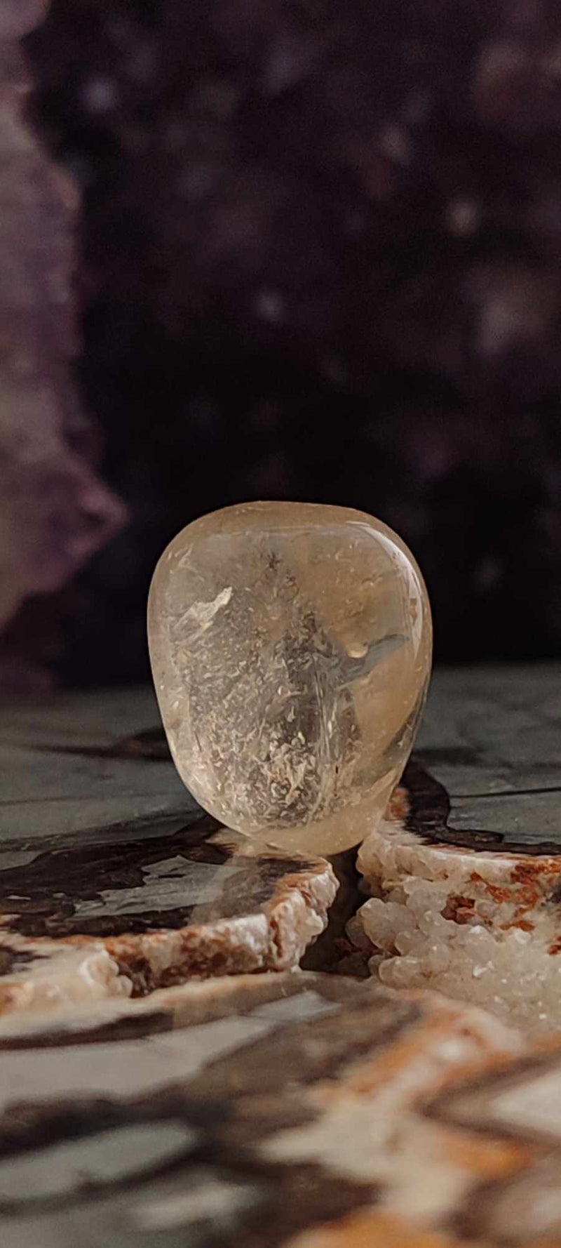 Carica immagine in Galleria Viewer, Citrine claire naturelle et véritable du Brésil pierre roulée Grade A++++ Citrine pierre roulée Dans la besace du p&#39;tit Poucet (Boutique Officielle)
