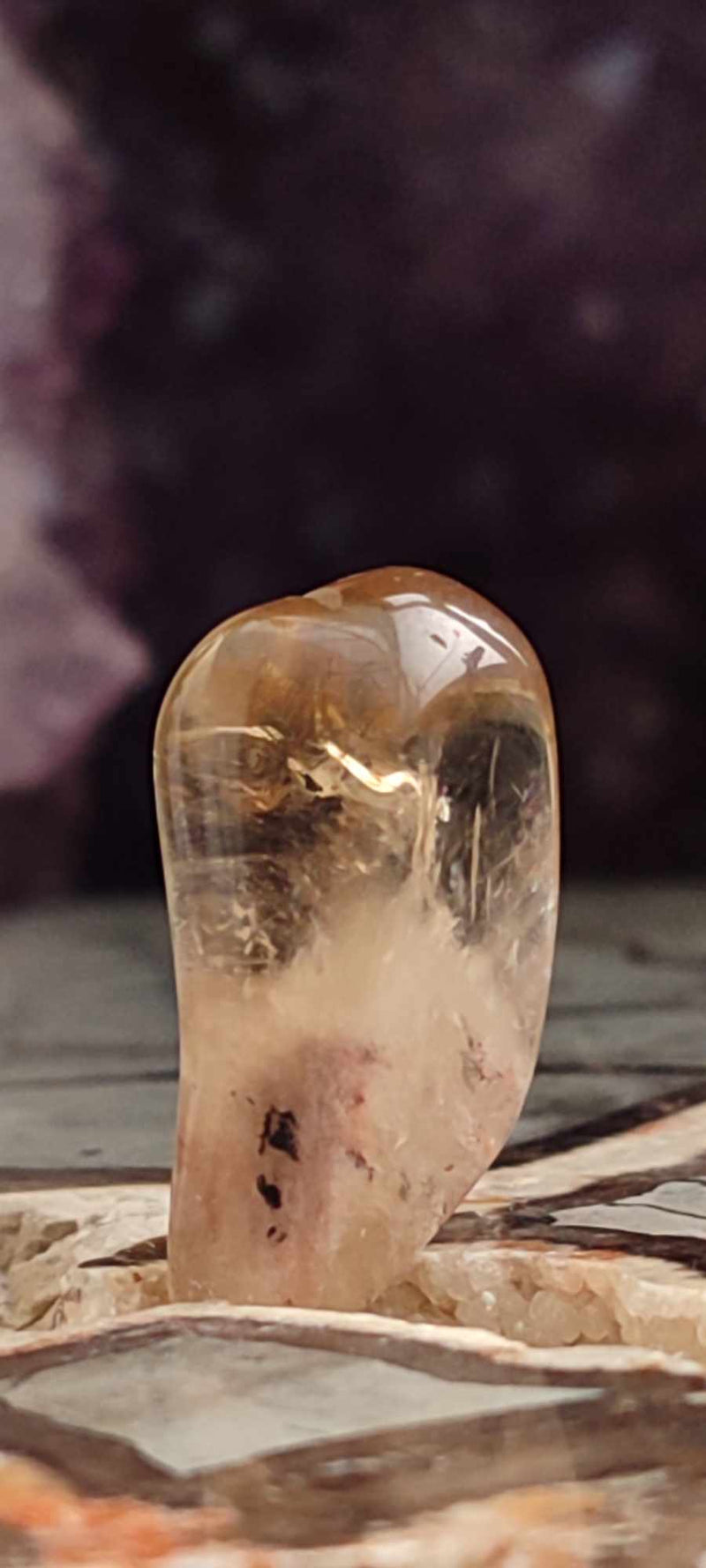 Cargue la imagen en el visor de la galería, Citrine naturelle et véritable du Brésil pierre roulée Grade A++++ Citrine pierre roulée Dans la besace du p&#39;tit Poucet (Boutique Officielle)
