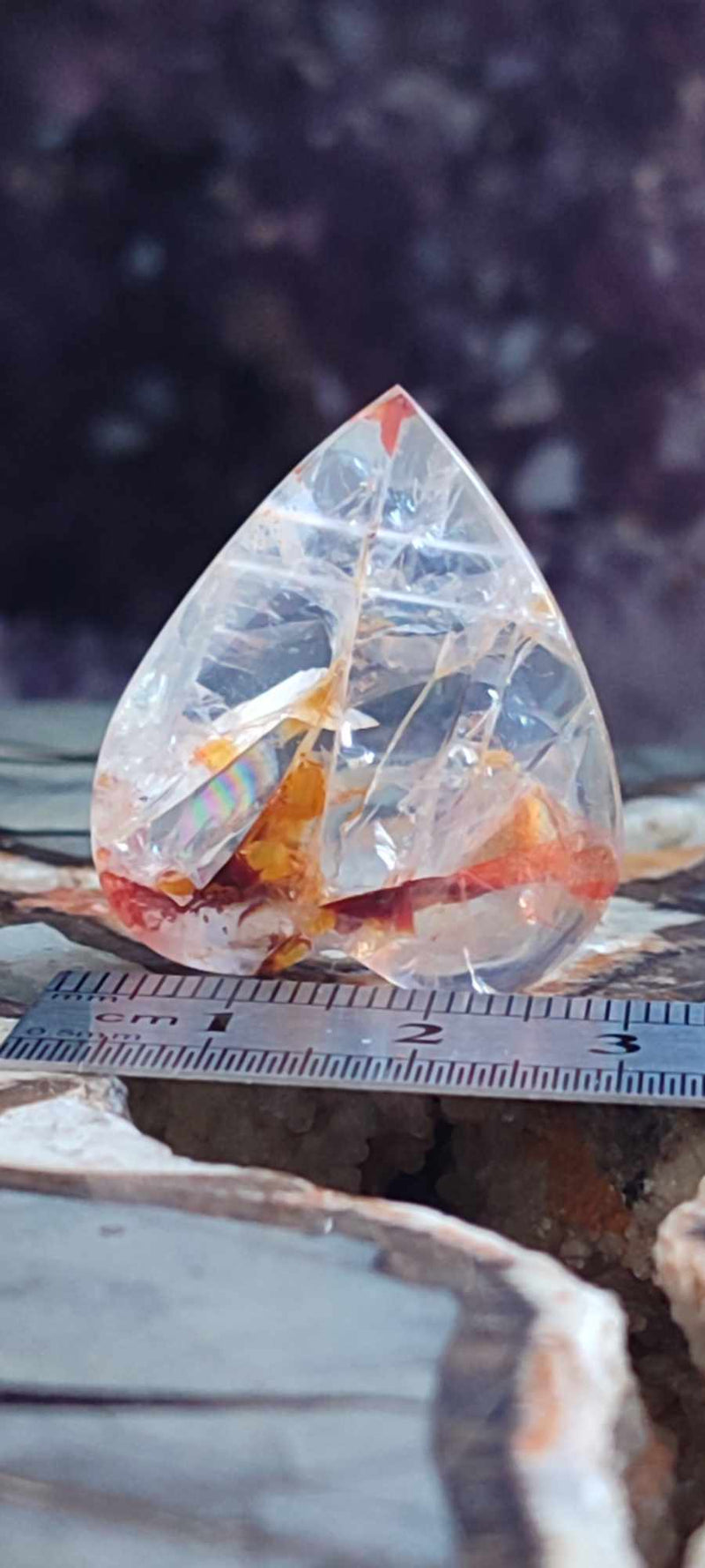 Laden Sie das Bild in Galerie -Viewer, Quartz Hématoïde guérisseur du Brésil médiator Grade A++++ Quartz Hématoïde guérisseur médiator Dans la besace du p&#39;tit Poucet (Boutique Officielle)
