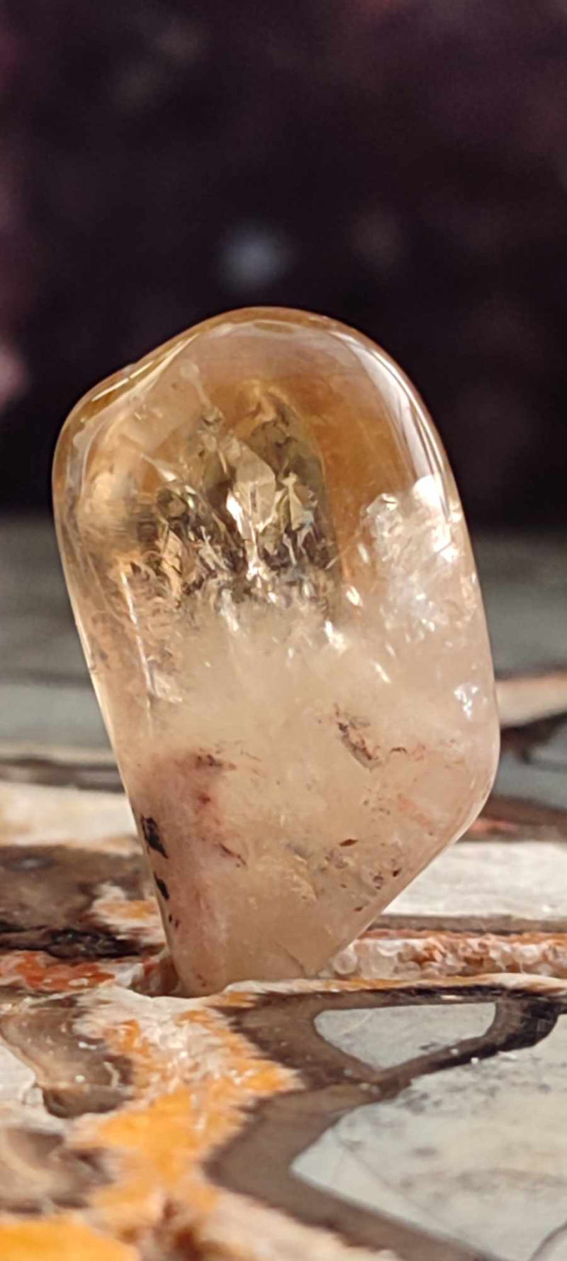 Cargue la imagen en el visor de la galería, Citrine naturelle et véritable du Brésil pierre roulée Grade A++++ Citrine pierre roulée Dans la besace du p&#39;tit Poucet (Boutique Officielle)
