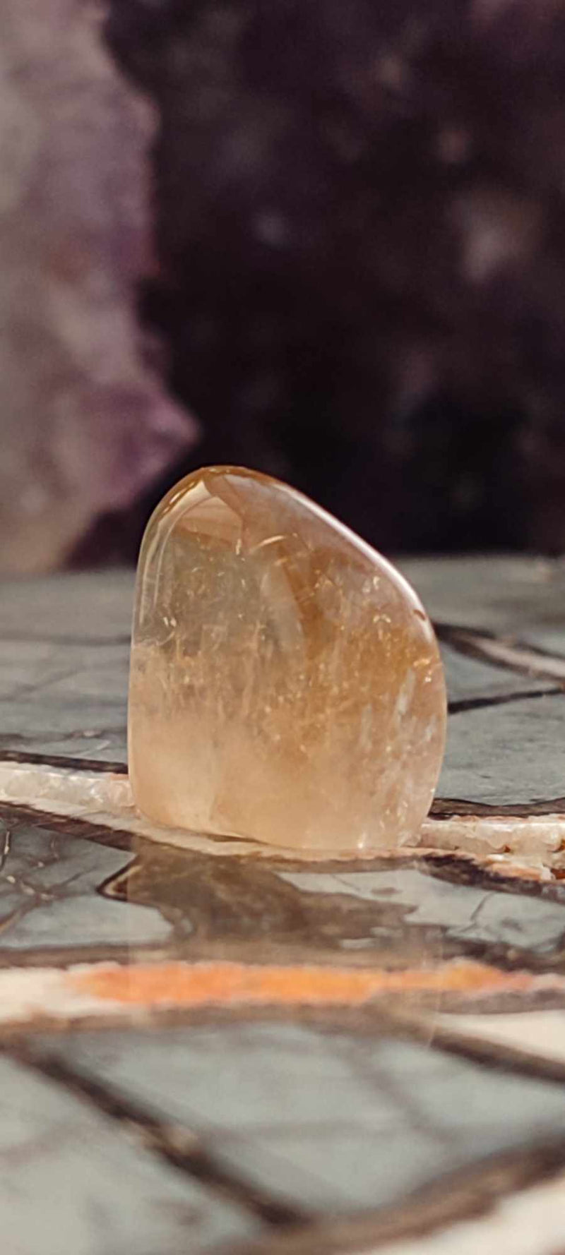 Cargue la imagen en el visor de la galería, Citrine naturelle et véritable du Brésil pierre roulée Grade A++++ Citrine pierre roulée Dans la besace du p&#39;tit Poucet (Boutique Officielle)
