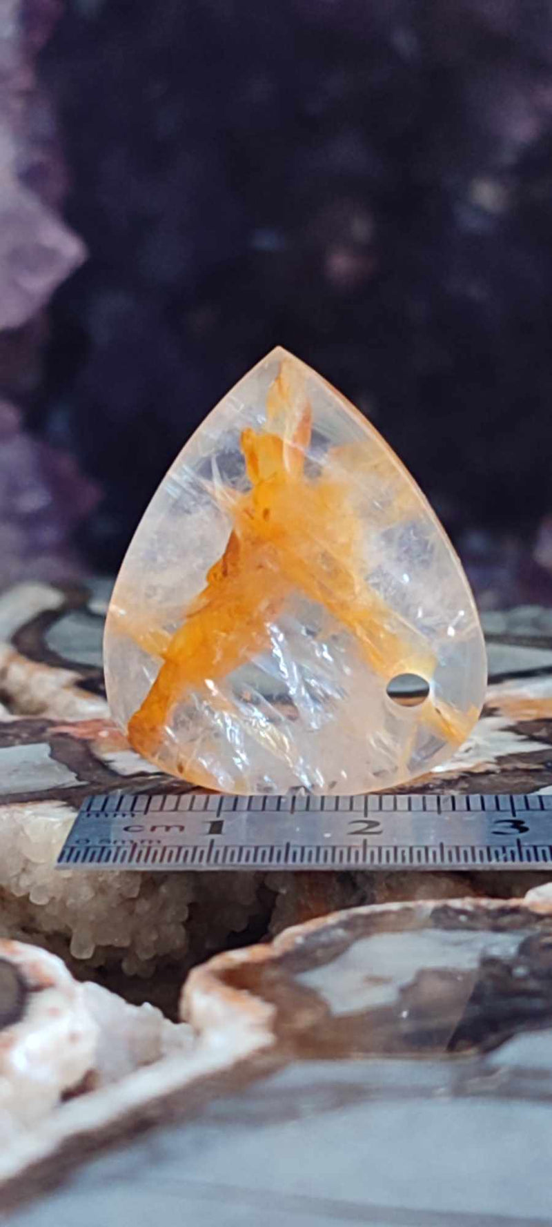 Carica immagine in Galleria Viewer, Quartz Hématoïde guérisseur du Brésil médiator Grade A++++ Quartz Hématoïde guérisseur médiator Dans la besace du p&#39;tit Poucet (Boutique Officielle)
