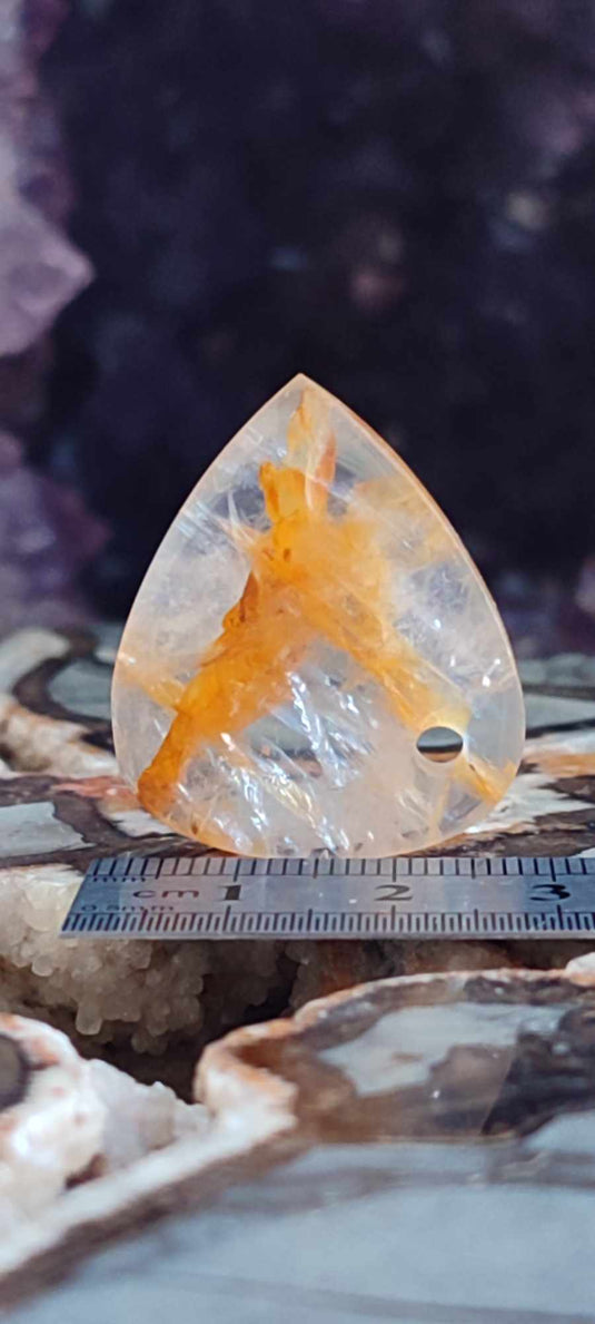 Quartz Hématoïde guérisseur du Brésil médiator Grade A++++ Quartz Hématoïde guérisseur médiator Dans la besace du p'tit Poucet (Boutique Officielle)