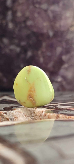 Chrysoprase citron d'Australie pierre roulée grade A++++ Chrysoprase citron pierre roulée Dans la besace du p'tit Poucet (Boutique Officielle)